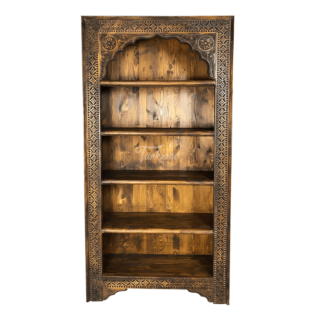 DERUNİ KİTAPLIK BÜYÜK BOY KOYU CEVİZ RENK M23