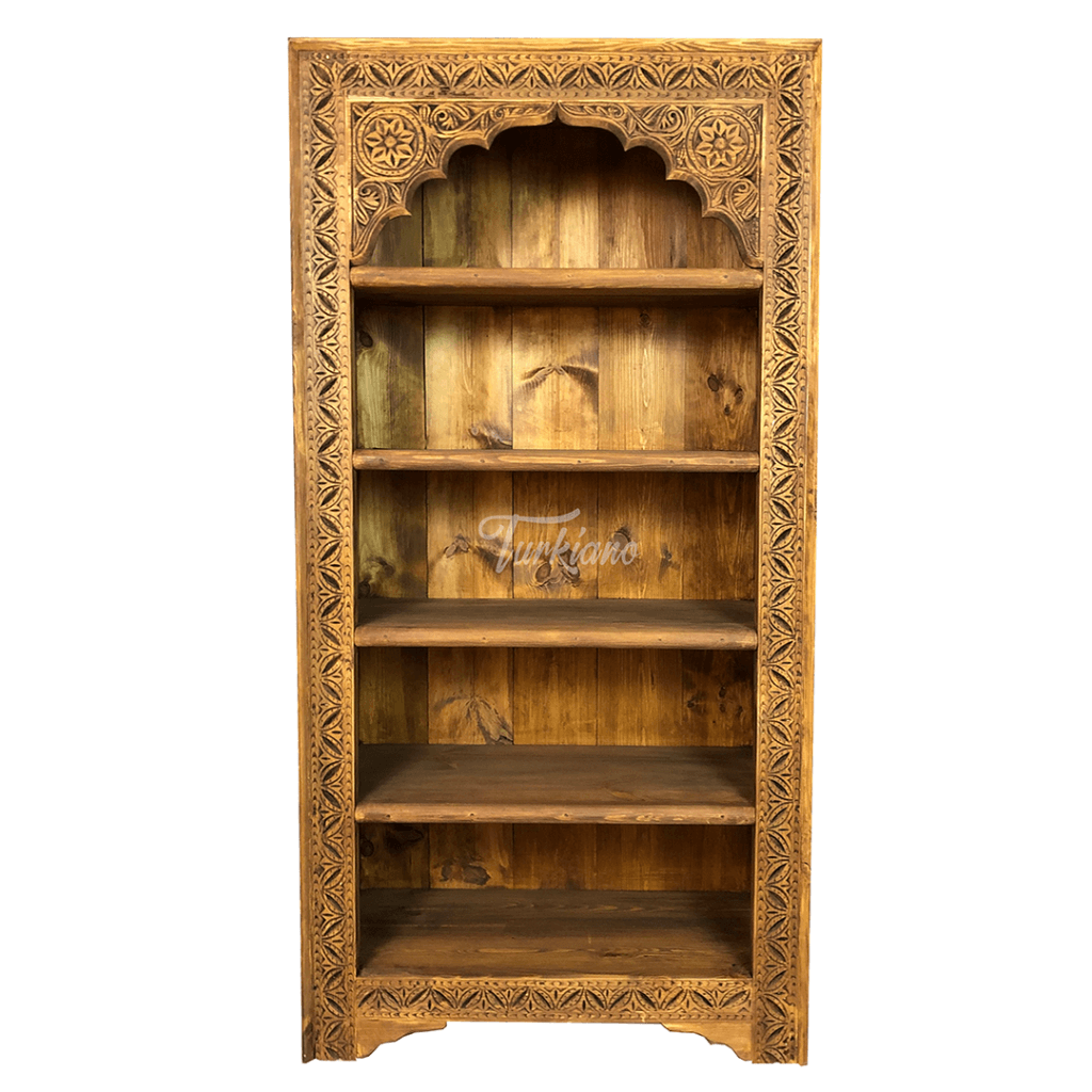 ANTİK TARZ KİTAPLIK BÜYÜK BOY KESTANE RENK M26