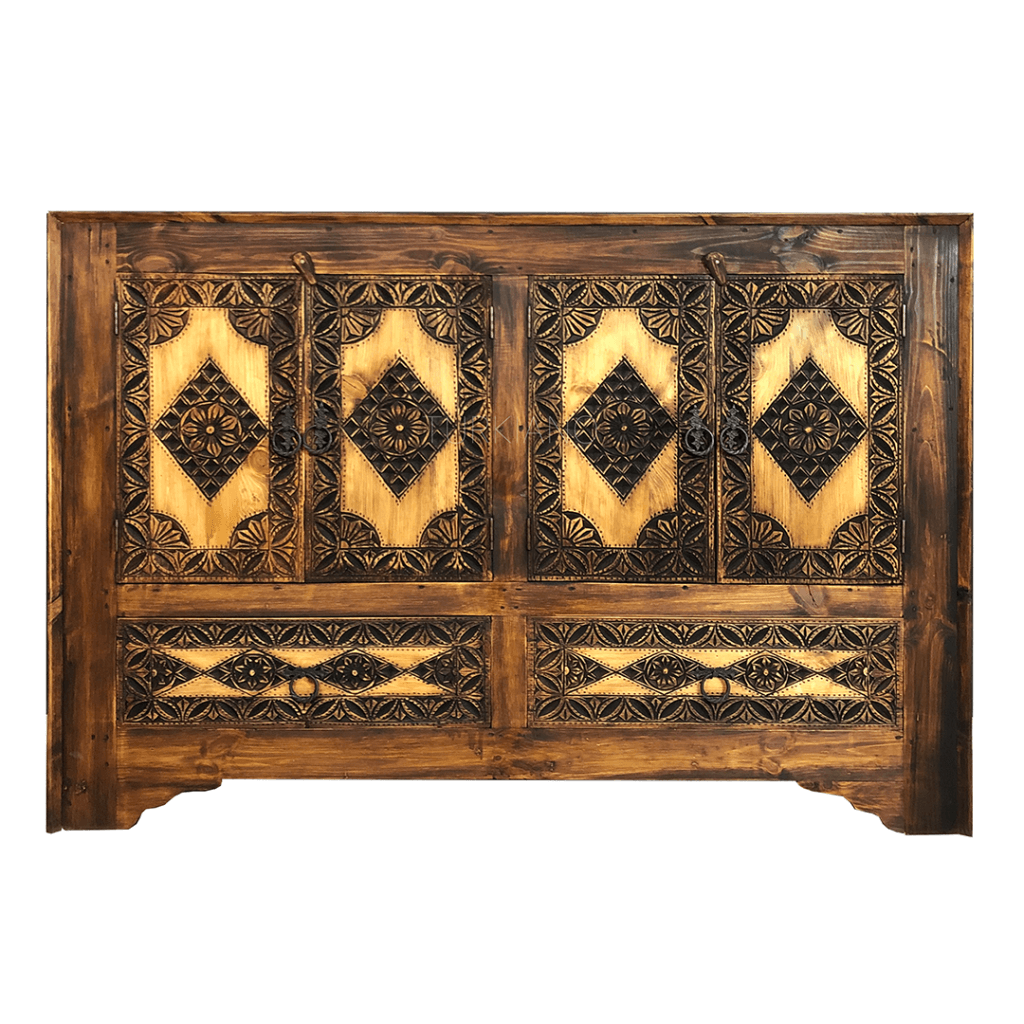 ANTİK TARZ ESKİTME KONSOL KOYU CEVİZ M50