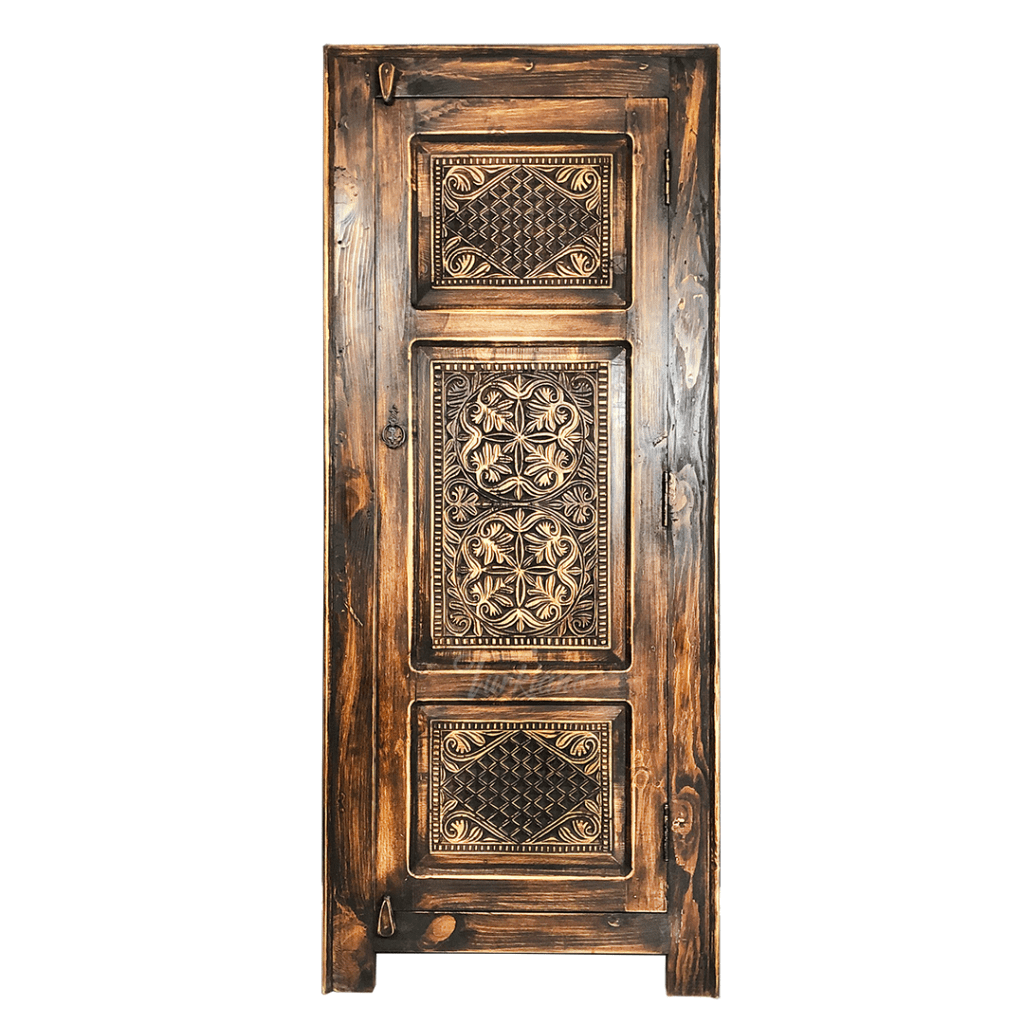 ANTİK TARZ DOLAP ESKİTME KOYU CEVİZ M62