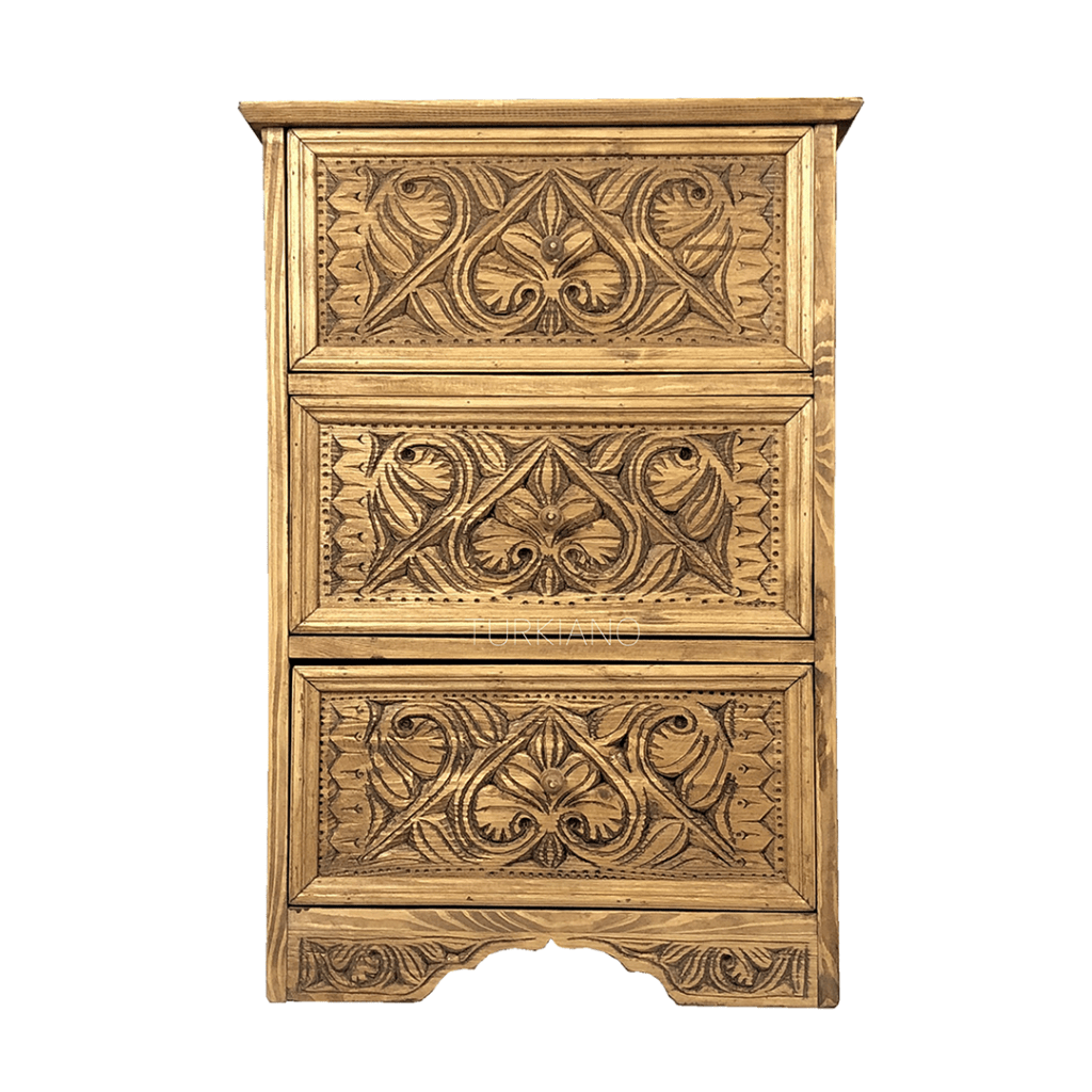 ŞAH SULTAN KOMODİN 3 ÇEKMECE NATUREL RENK M95