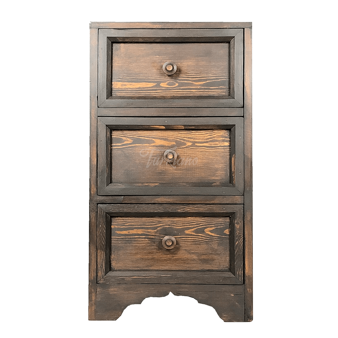 3 ÇEKMECE KOMODİN KOYU CEVİZ M106