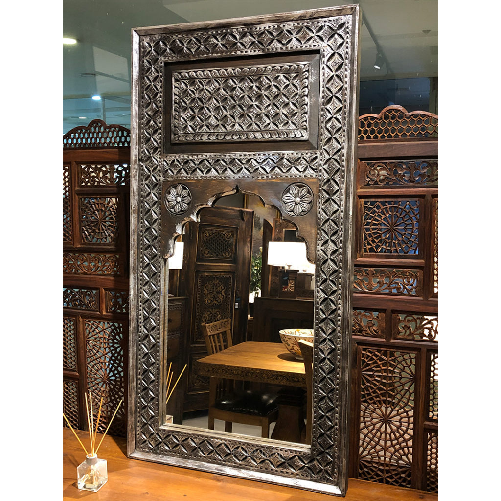 MİHRABİ ESKİTME AYNA BEYAZ M122