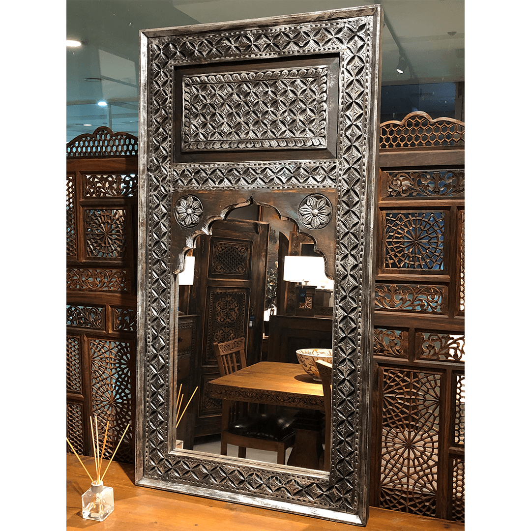 MİHRABİ ESKİTME AYNA BEYAZ M122