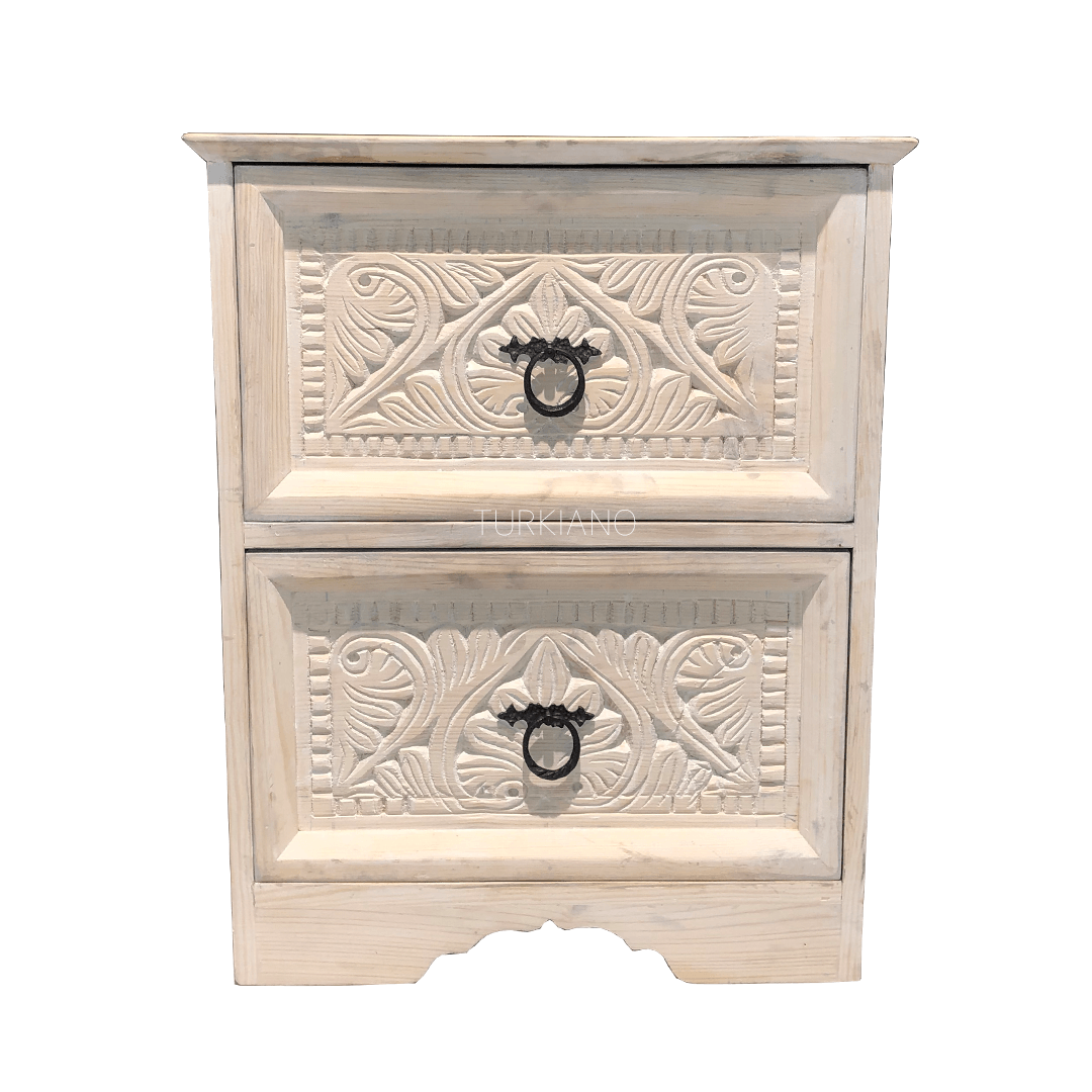 ŞAH SULTAN KOMODİN ESKİTME BEYAZ WAX M234