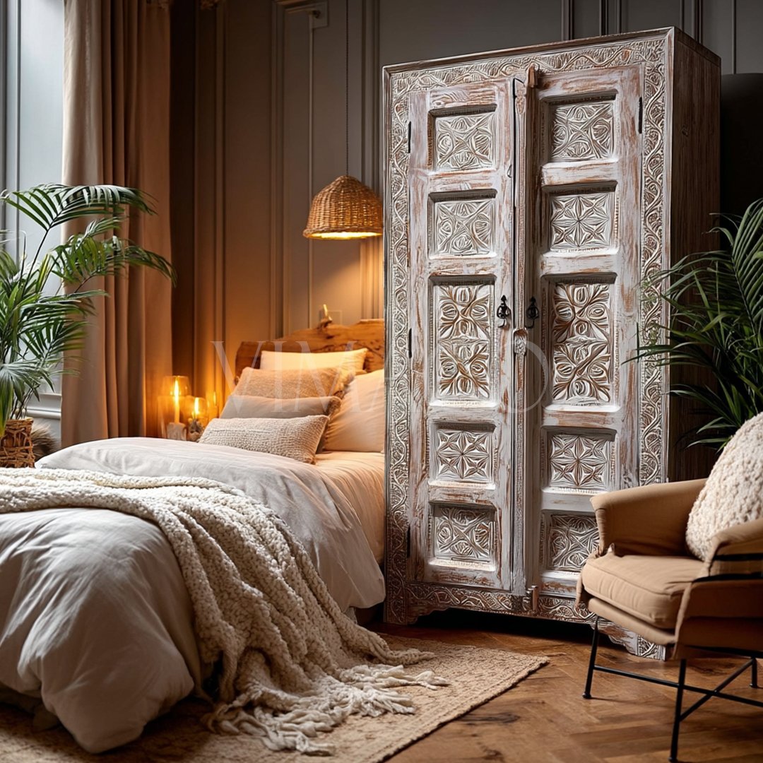 ŞAH SULTAN GARDROP BEYAZ ESKİTME M221