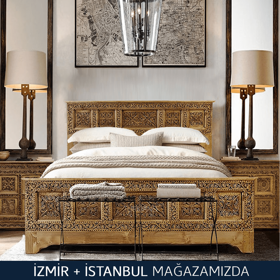 ŞAH SULTAN KARYOLA 200X180 NATUREL RENK M257