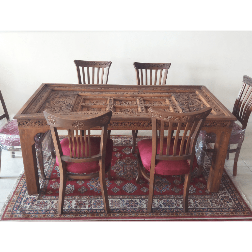 PAYİTAHT 6 KİŞİLİK YEMEK MASASI 175X90 CM KESTANE RENK M225