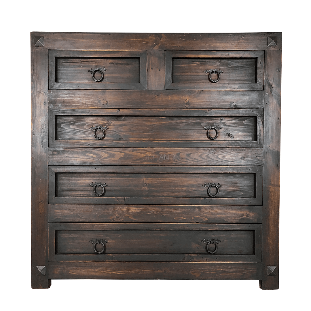 DARGA ŞİFONYER ANTİK TARZ ESKİTME KOYU CEVİZ RENK M302