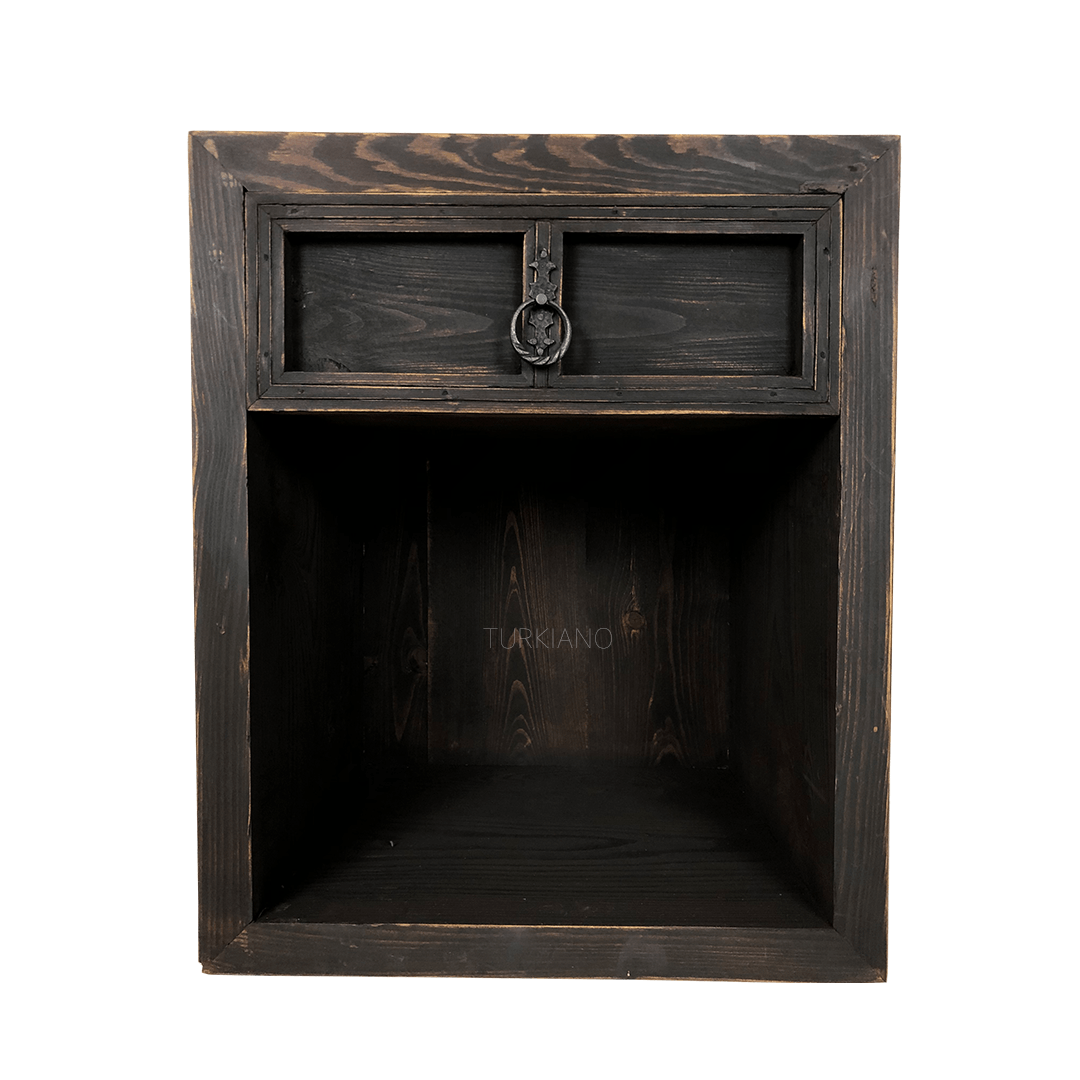 DARGA KOMODİN ANTİK TARZ ESKİTME KOYU CEVİZ RENK M303