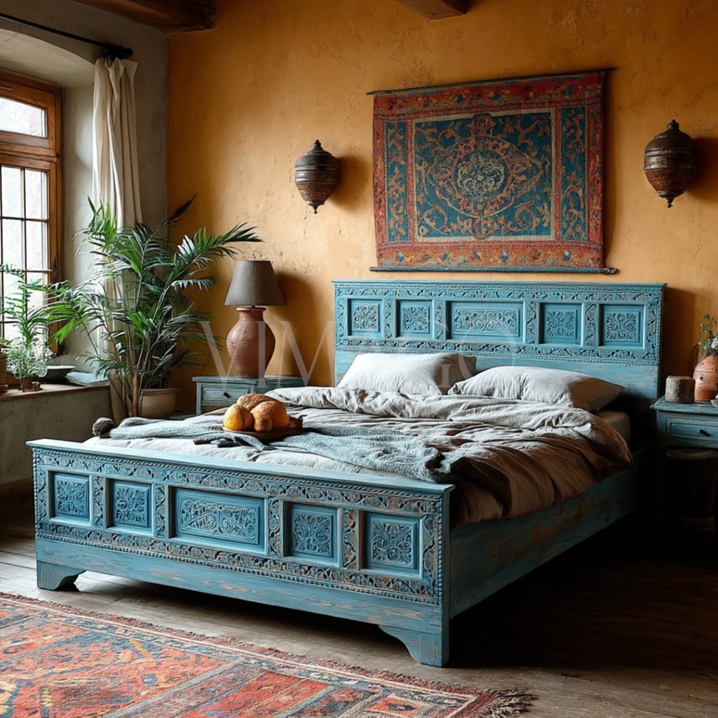 ALAÇATI KARYOLA MAVİ WAX RENK M291