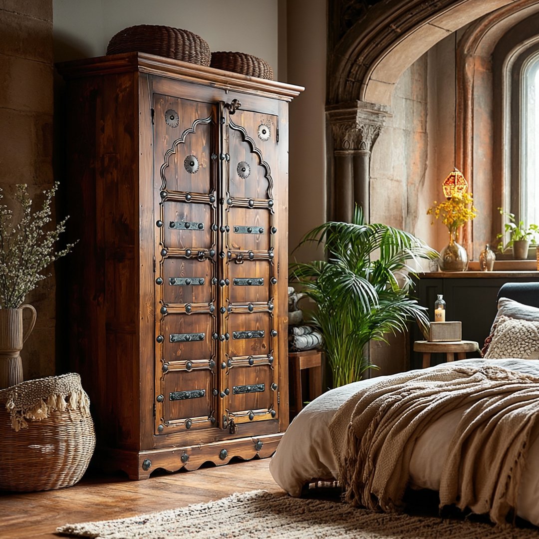 KOHİSTANİ GARDROP ÇEKMECELİ KESTANE RENK M372