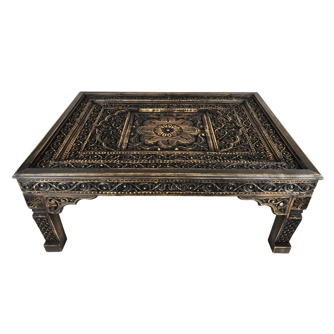 ŞAHMERAN ORTA SEHPA ESKİTME KOYU CEVİZ RENK M378