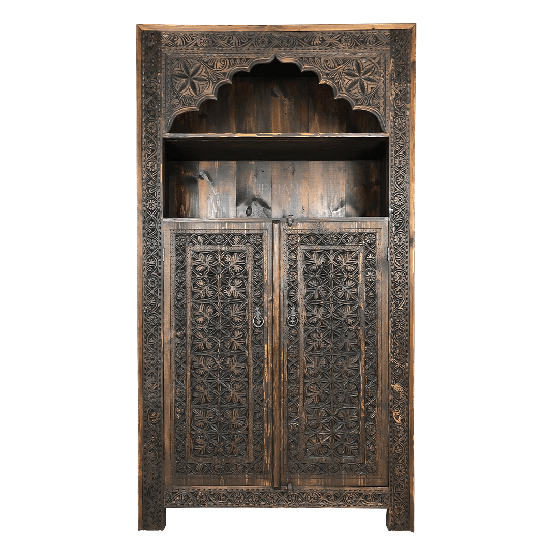 ŞEMSİ-NUR DOLAP KİTAPLIK BÜFE KOYU CEVİZ RENK M384