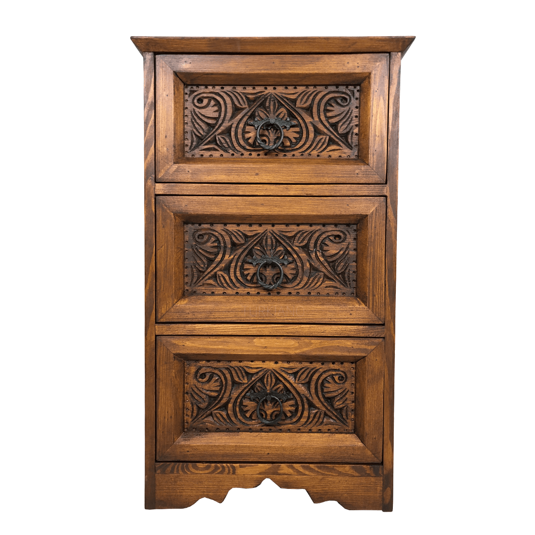 ŞAH SULTAN KOMODİN 3 ÇEKMECE KESTANE RENK M398