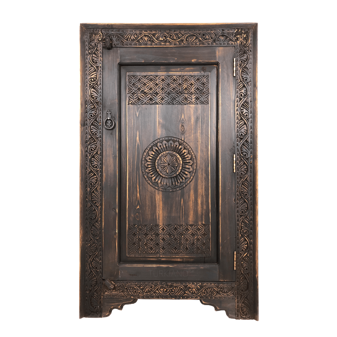 ANTİK TARZ DOLAP KOYU CEVİZ RENK M410