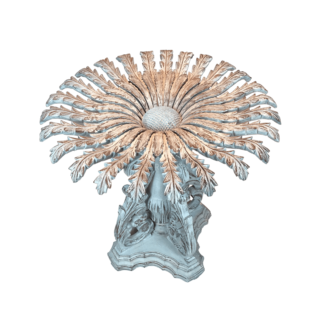 EL OYMA YAPRAK MOTİFLİ İTHAL YEMEK MASASI M264