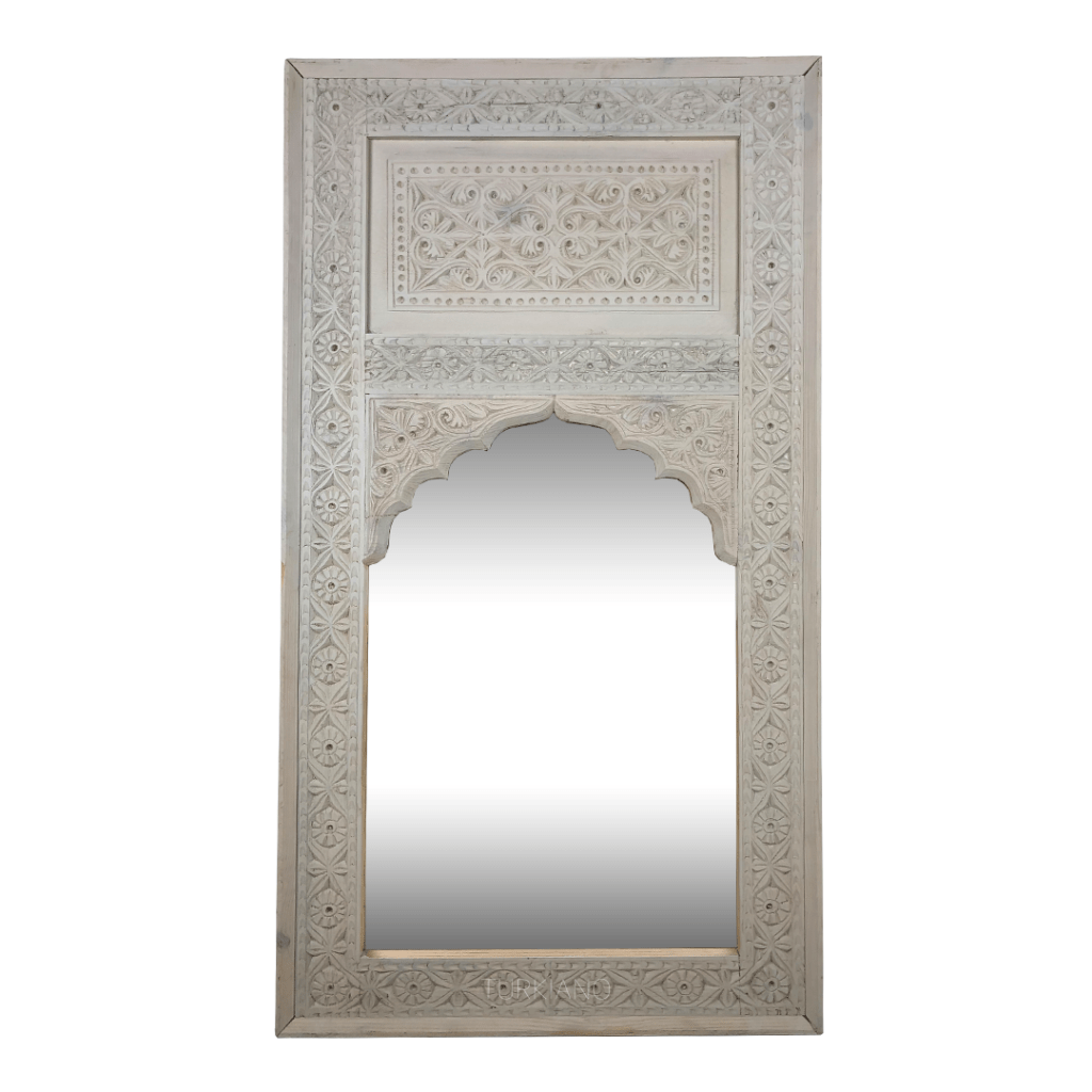 MİHRABİ ESKİTME AYNA BEYAZ RENK M490