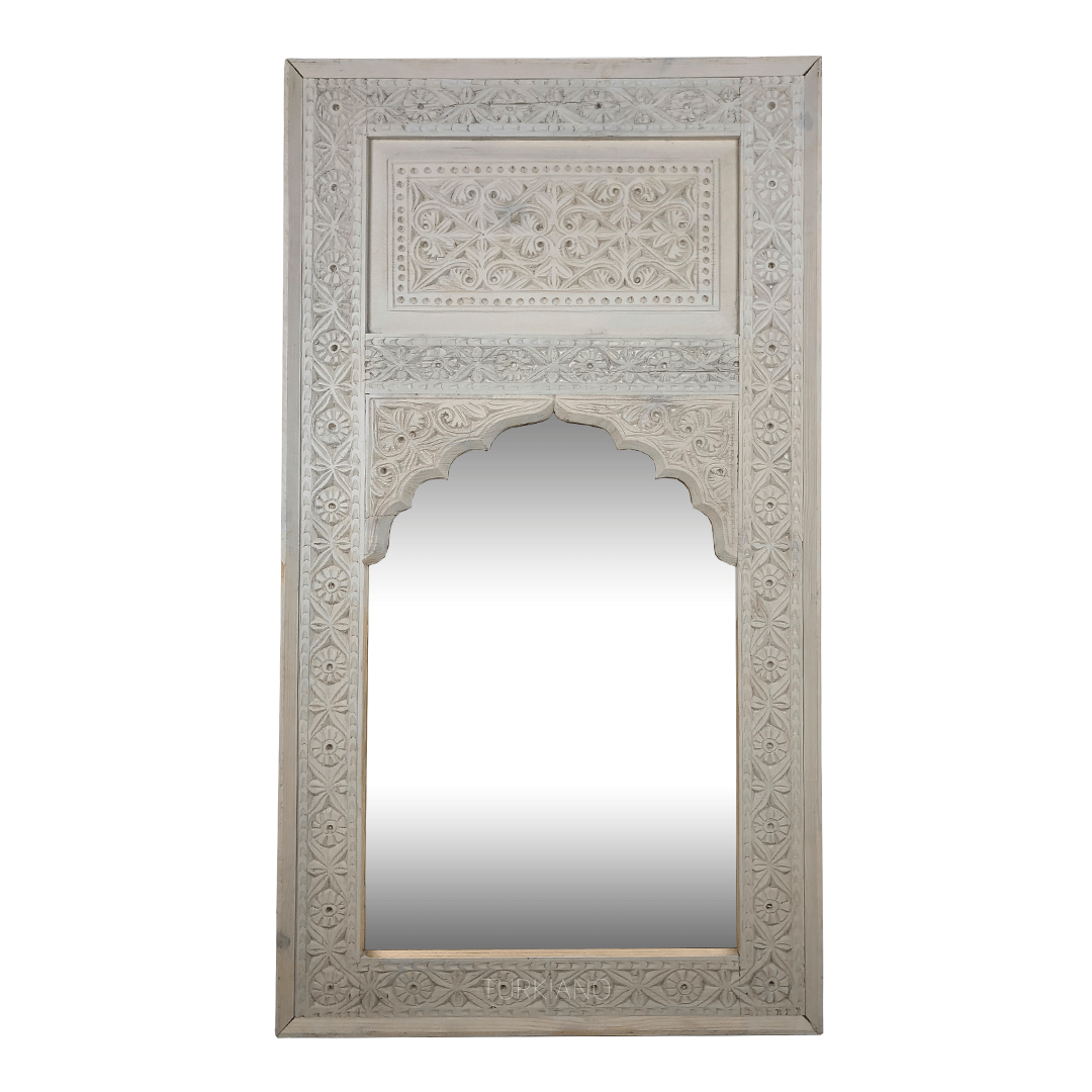 MİHRABİ ESKİTME AYNA BEYAZ RENK M490