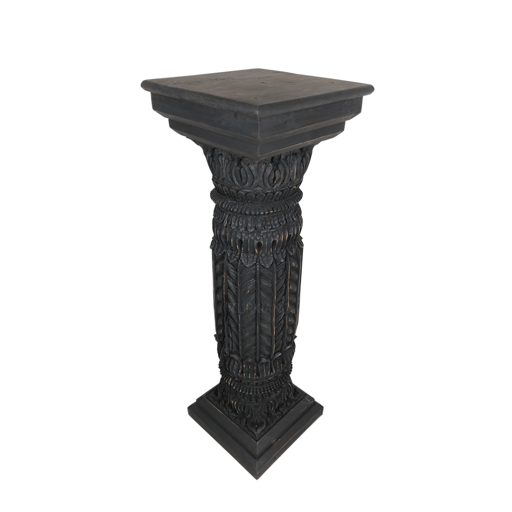 ANTİK TARZ EL OYMA SÜTUN KOYU CEVİZ RENK M496