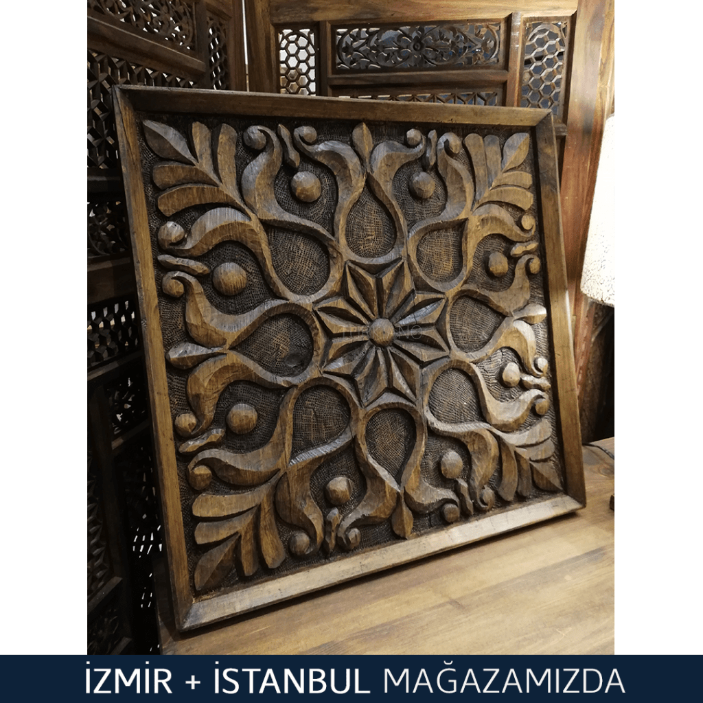 ŞAHMERAN PANO 50×50 CM KOYU CEVİZ RENK M507