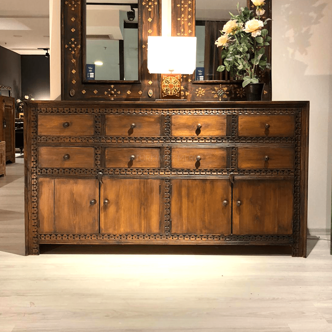 ANTİK TARZ 8 ÇEKMECELİ KONSOL M51_2