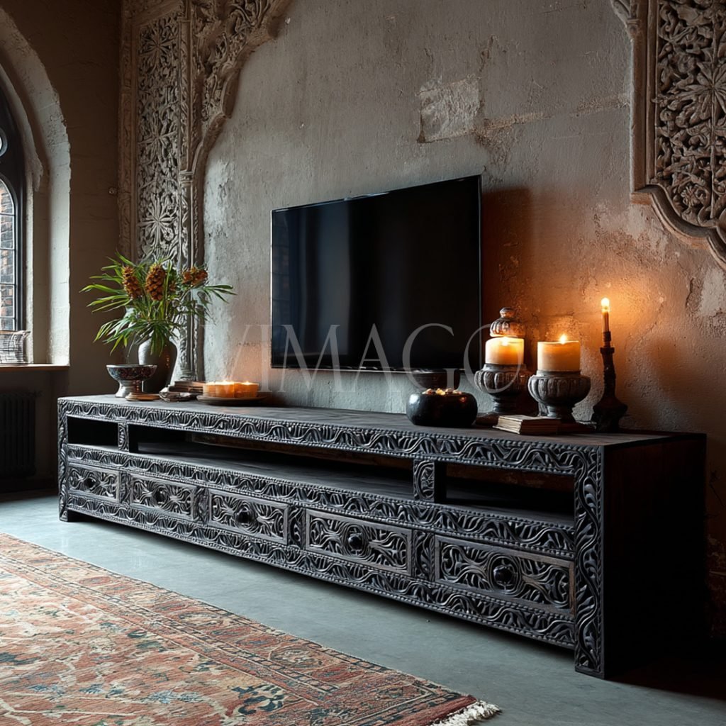 MARDİNİ TV KONSOL KOYU CEVİZ RENK M655