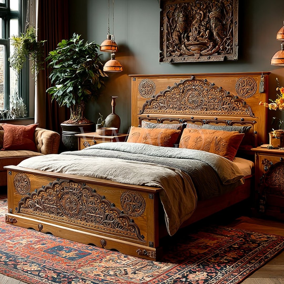 HÜRREM SULTAN KARYOLA 200X160 KESTANE RENK M1036