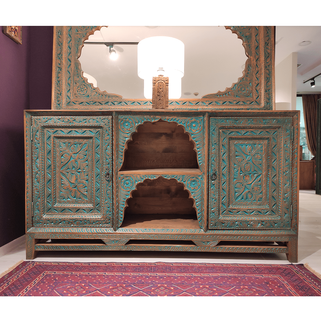 ANTİK TARZ KONSOL EL OYMA MASİF M1046