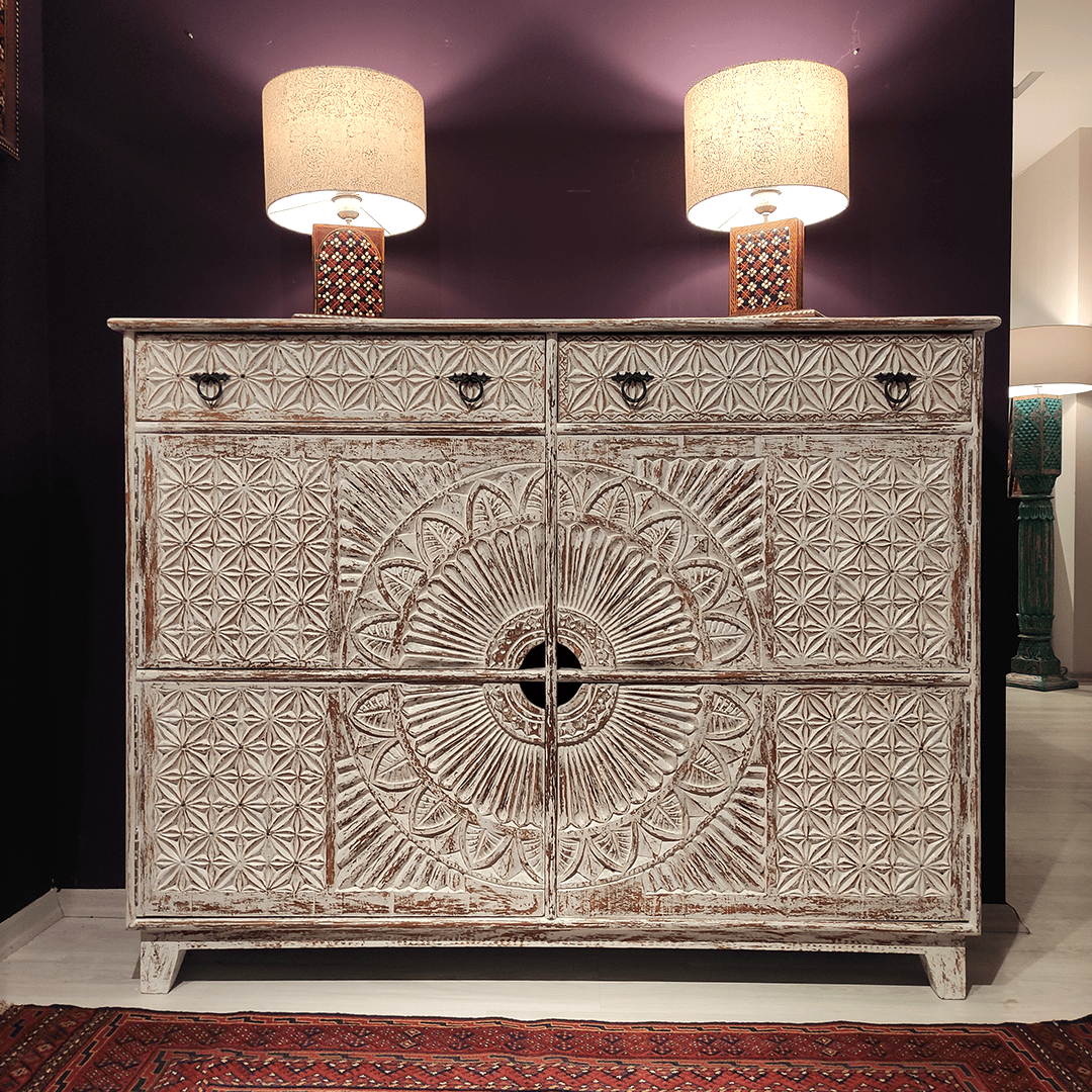 ANTİK TARZ DOLAP KONSOL MASİF M1050