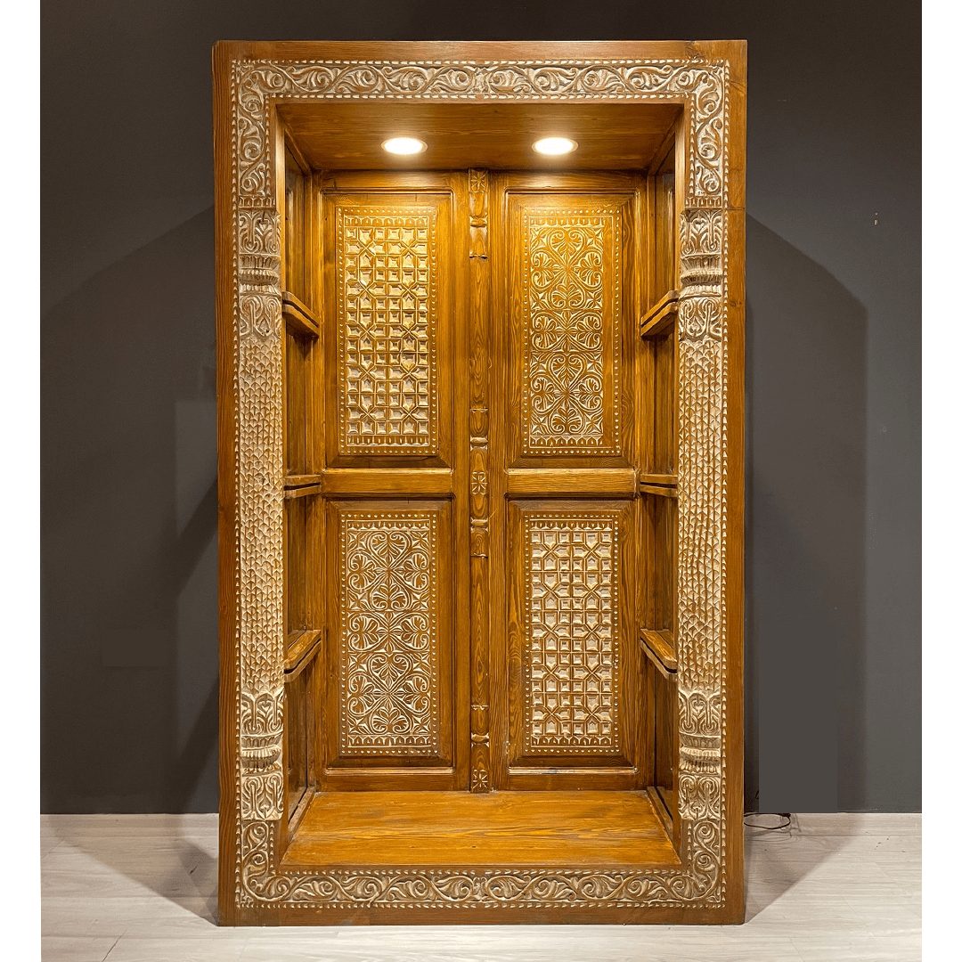 ANTİK TARZ ESKİTME VİTRİN KİTAPLIK M1259