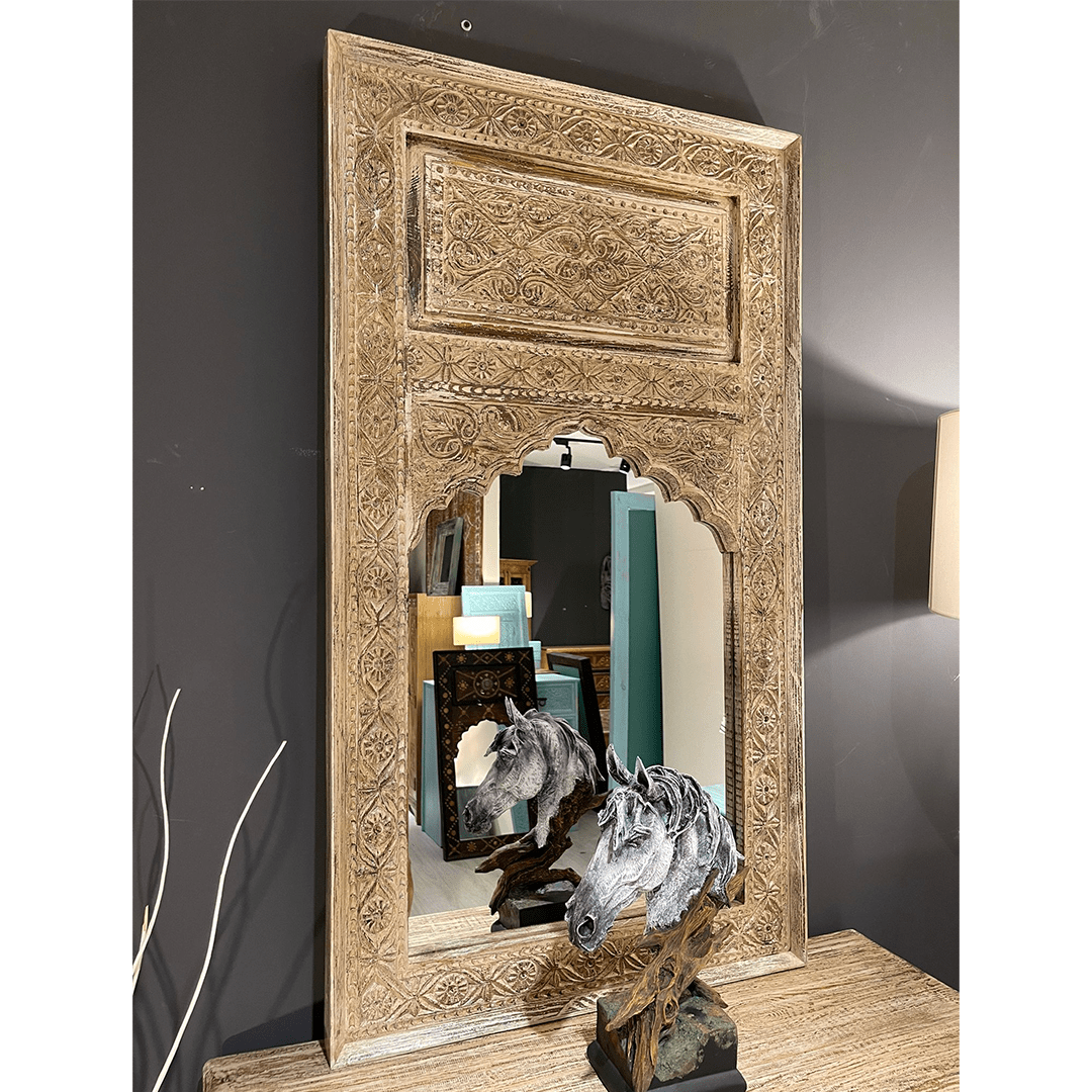 ANTİK TARZ MİHRABİ AYNA KREM ESKİTME M325