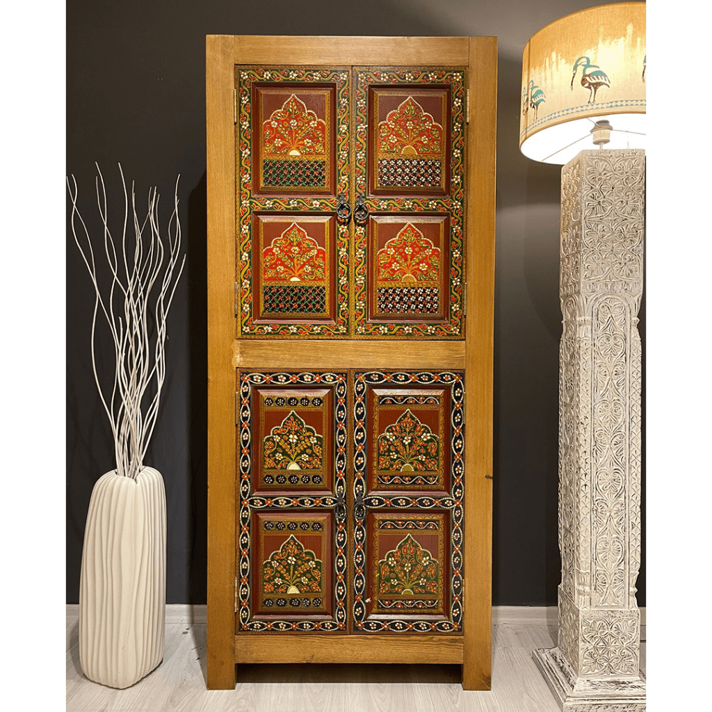 ANTİK TARZ EL BOYAMA DOLAP KİTAPLIK M1285_2