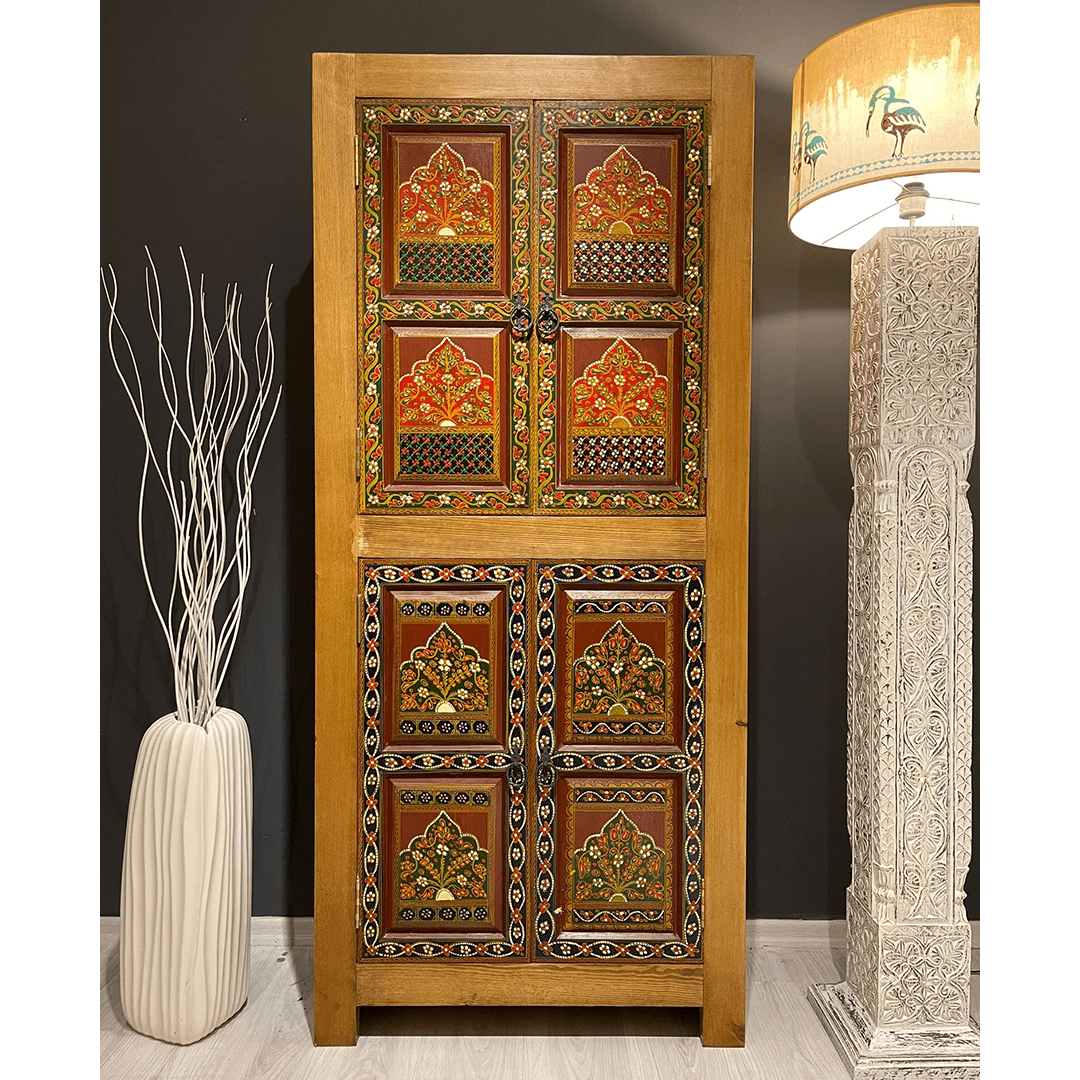 ANTİK TARZ EL BOYAMA DOLAP KİTAPLIK M1285_2