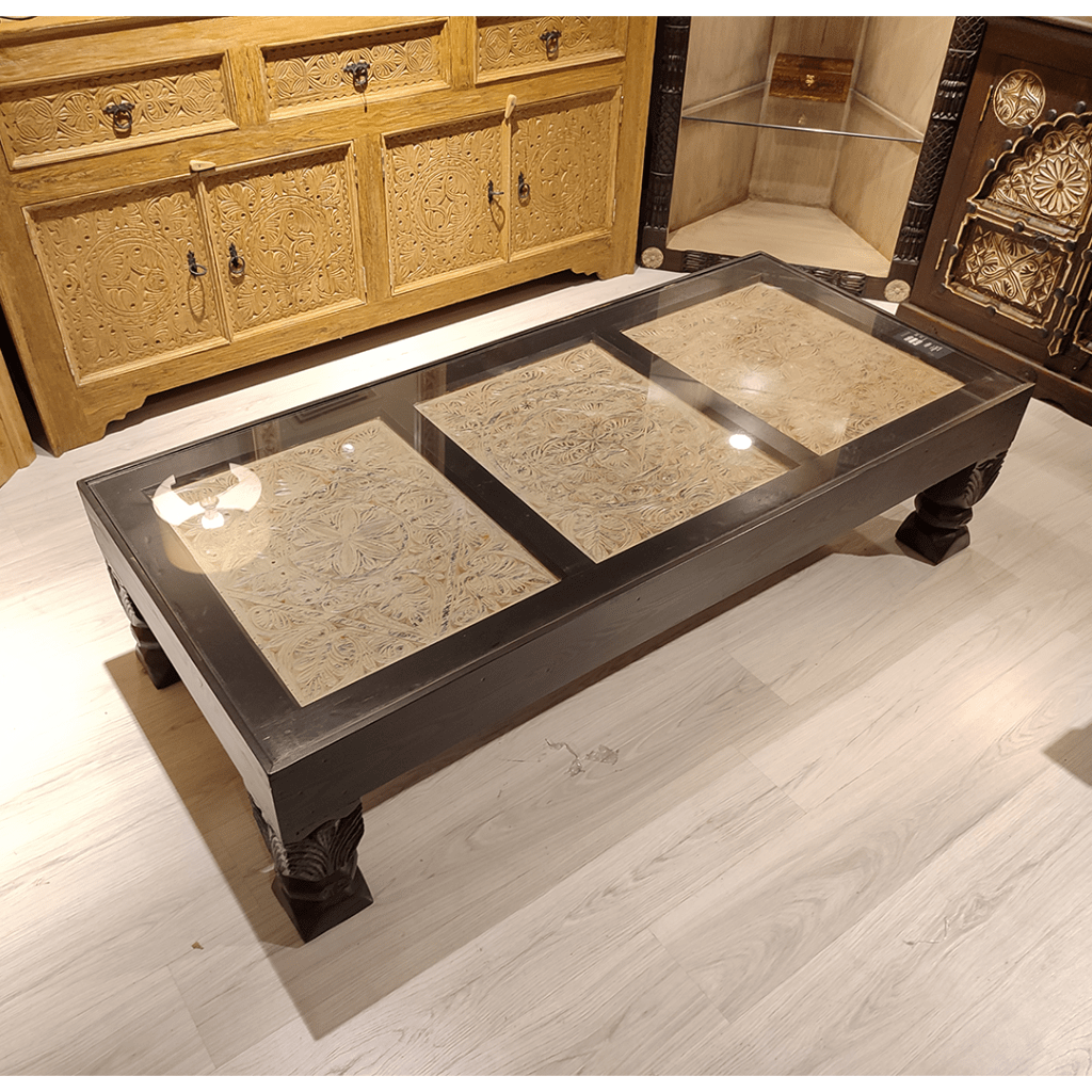 ANTİK TARZ ORTA SEHPA EL OYMA 175×80 M1361