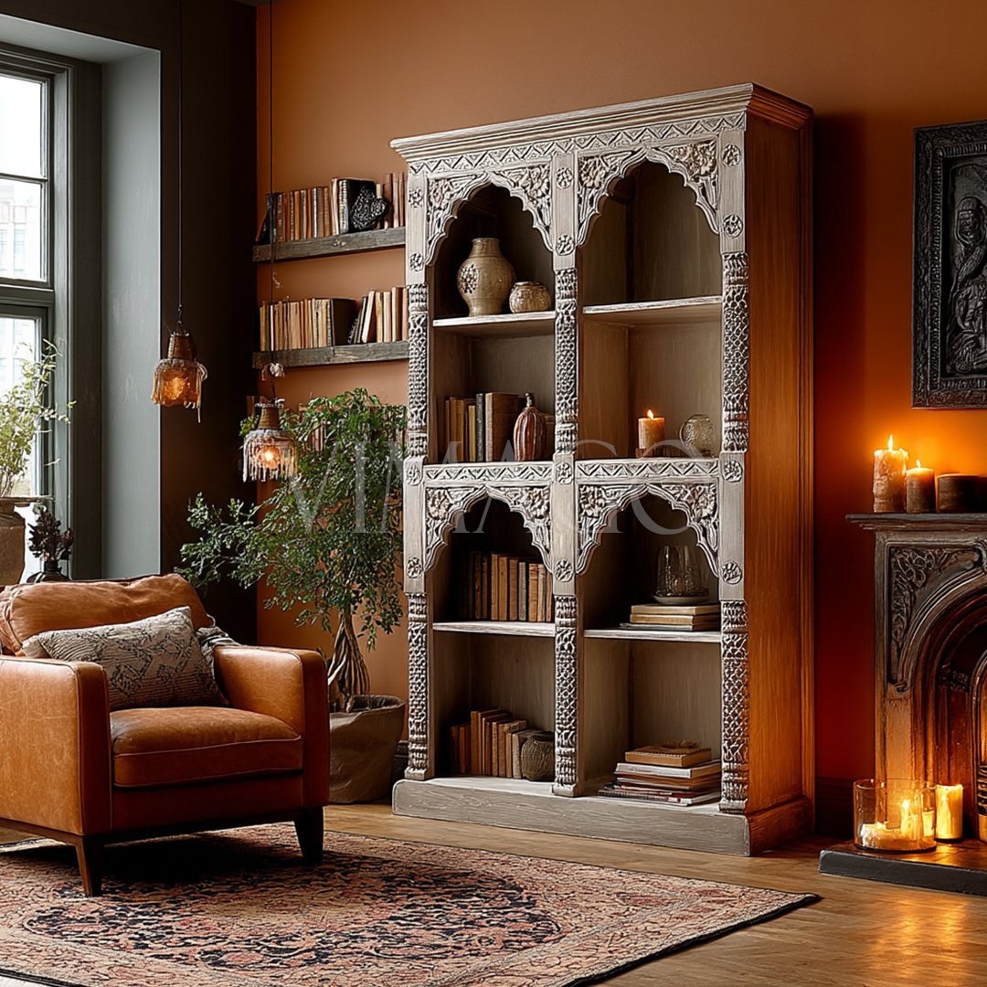 BABİL KİTAPLIK EL OYMA MASİF M708