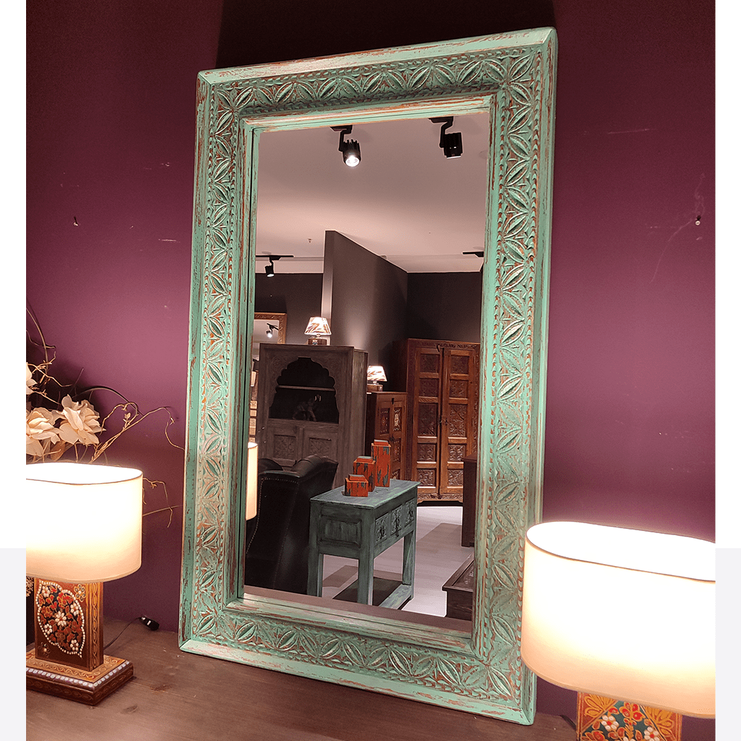 ANTİK TARZ EL OYMA AYNA M604_2