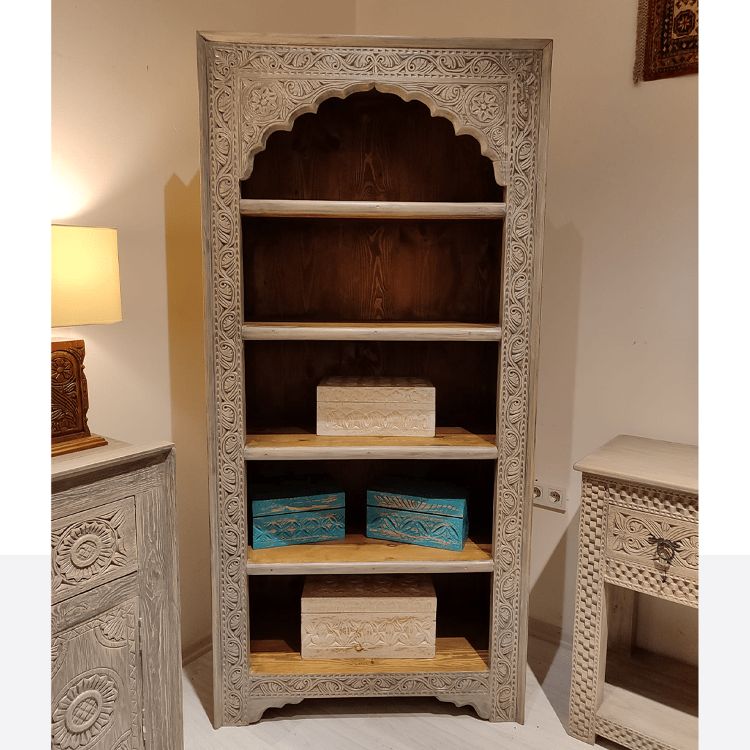 ANTİK TARZ KİTAPLIK MASİF M1364