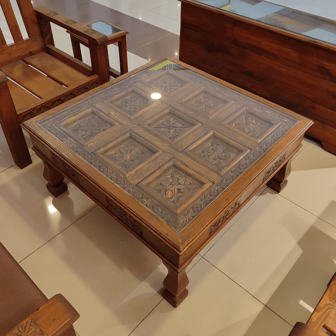 ANTİK TARZ EL OYMA ORTA SEHPA M1265_2