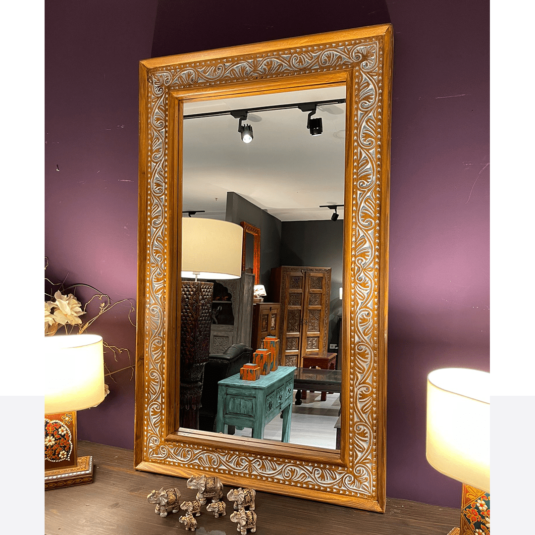 ANTİK TARZ ESKİTME EL OYMA AYNA M604_9