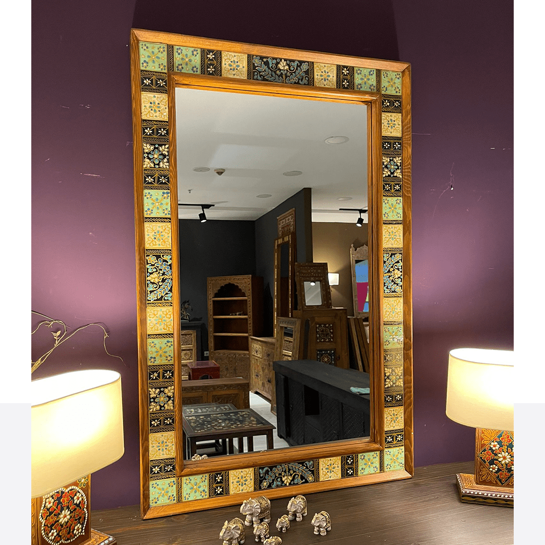 ANTİK TARZ AYNA EL BOYAMA M183_7