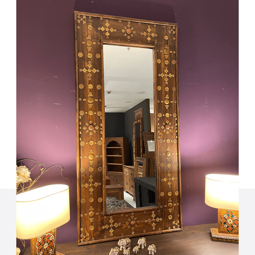 PİRİNÇ SÜSLEMELİ AYNA M485_4