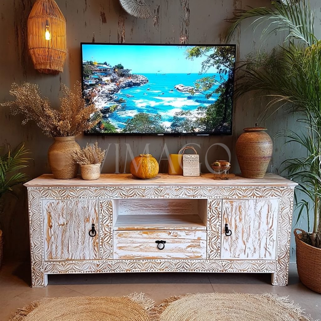 ANTİK TARZ KONSOL BEYAZ ESKİTME M1020