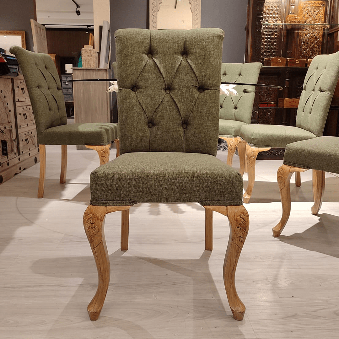 KAPİTONELİ KREM ESKİTME SANDALYE M1212