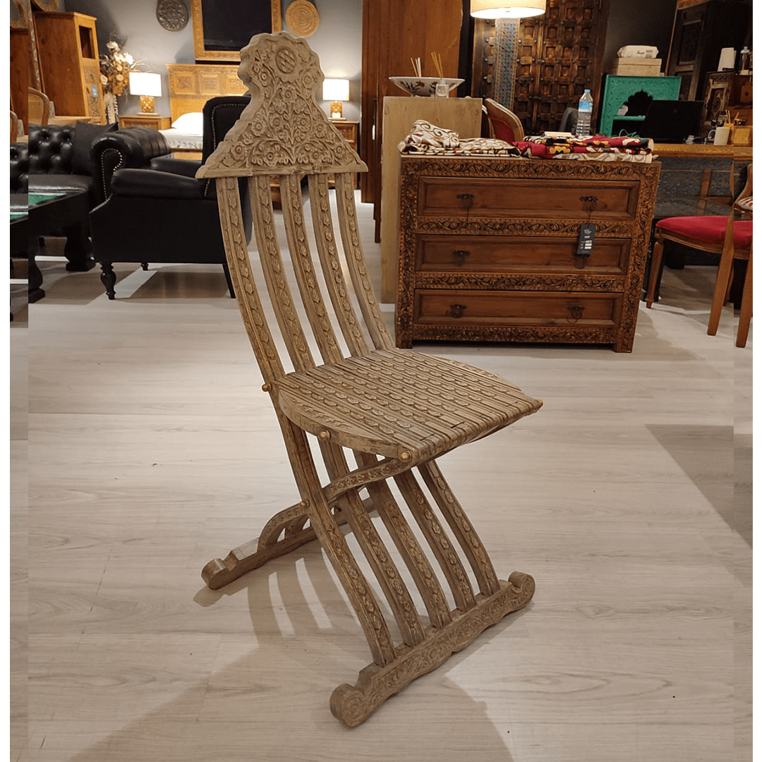 ANTİK TARZ GÜL AĞACI EL OYMA İTHAL SANDALYE M729