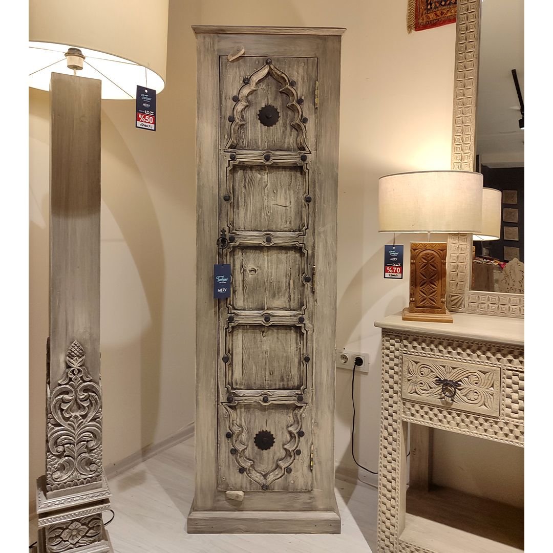 ANTİK TARZ METAL SÜSLEMELİ DOLAP KİTAPLIK M840