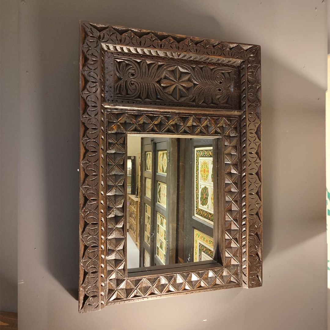 AYNA EL OYMA KOYU CEVİZ RENK M004 STK