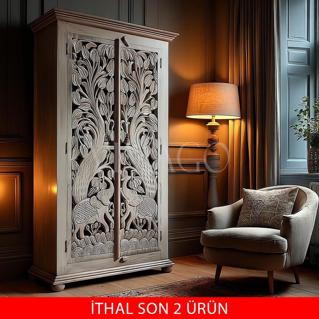 ANTİK TARZ MASİF DOLAP H025
